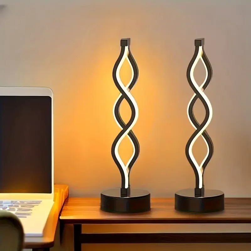 Lampe de table spirale design moderne