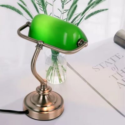 Lampe de table vintage en verre