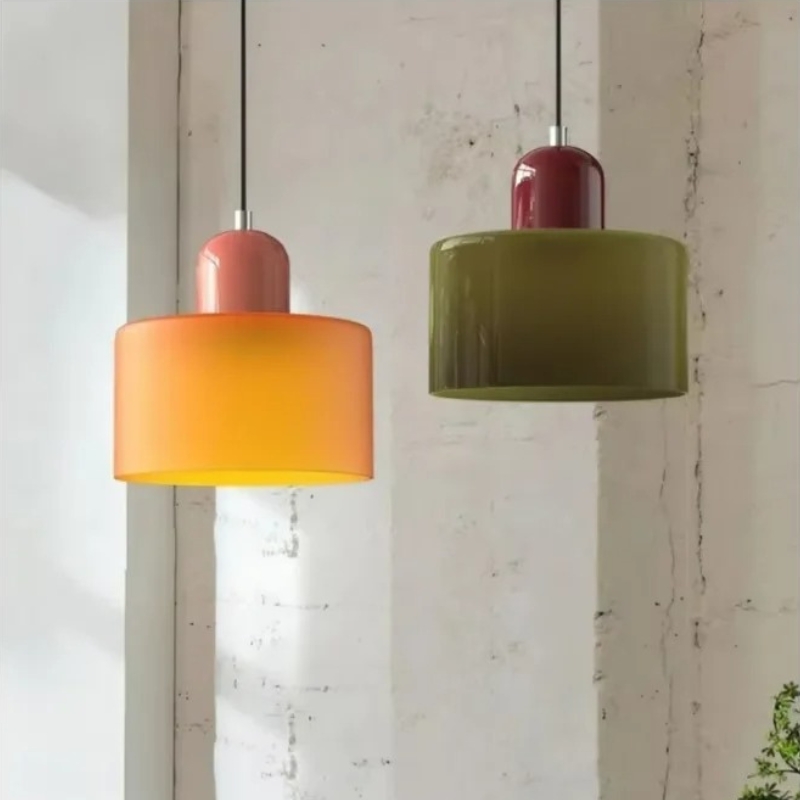 suspension métal orange moderne scandinave