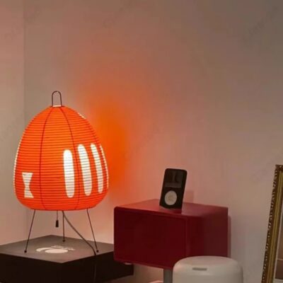 Lampe Papier de Riz Style Japonais Rétro