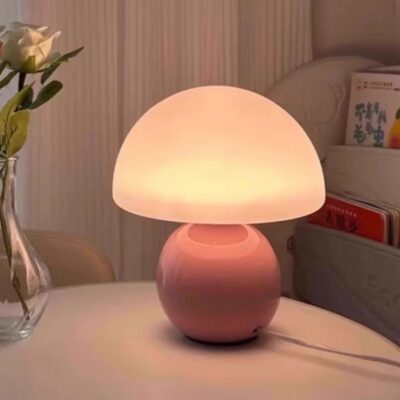 Lampe de table design moderne verre rond coloré