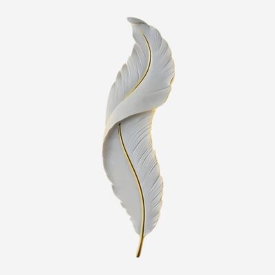 Applique Murale Plume Moderne Blanc