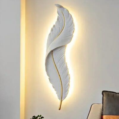 Applique Murale Plume Moderne Blanc