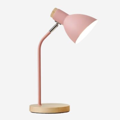 Lampe de Bureau Métal Bois Design Minimaliste