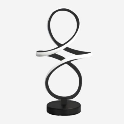 Lampe de table LED noire moderne design