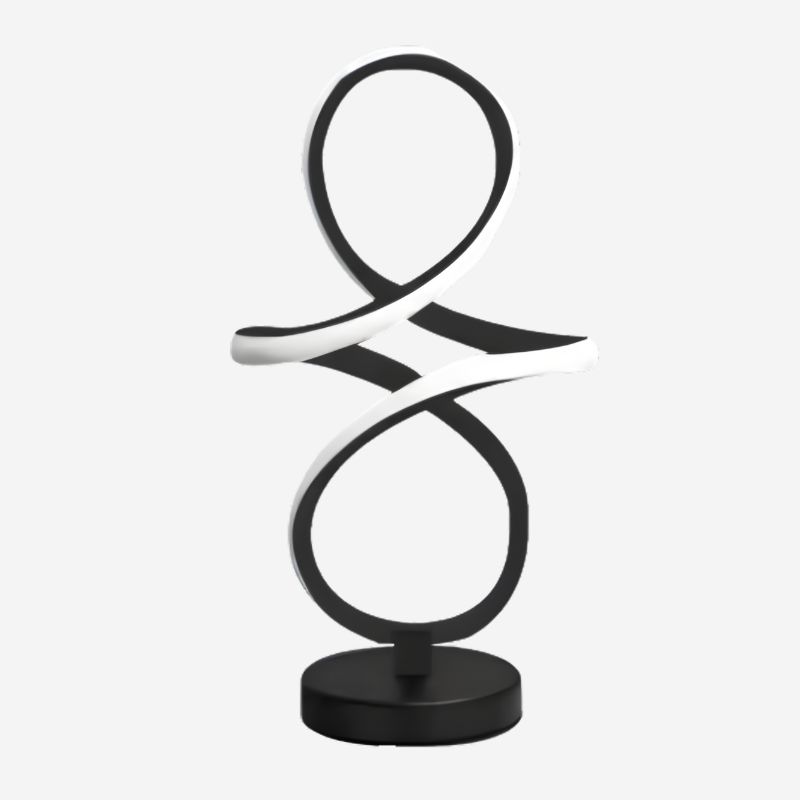 Lampe de table LED noire moderne design