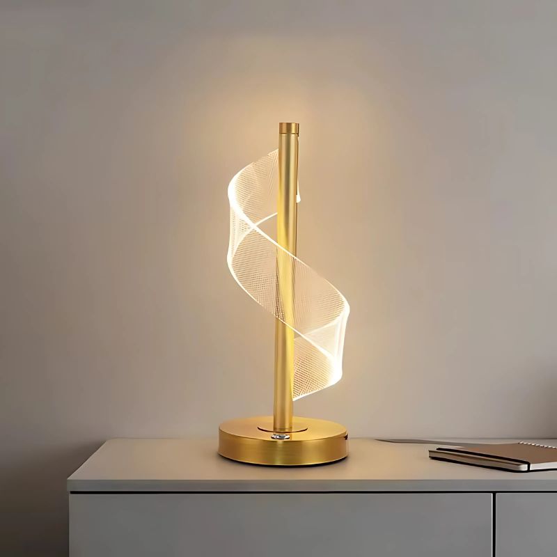 Lampe de table spirale design moderne